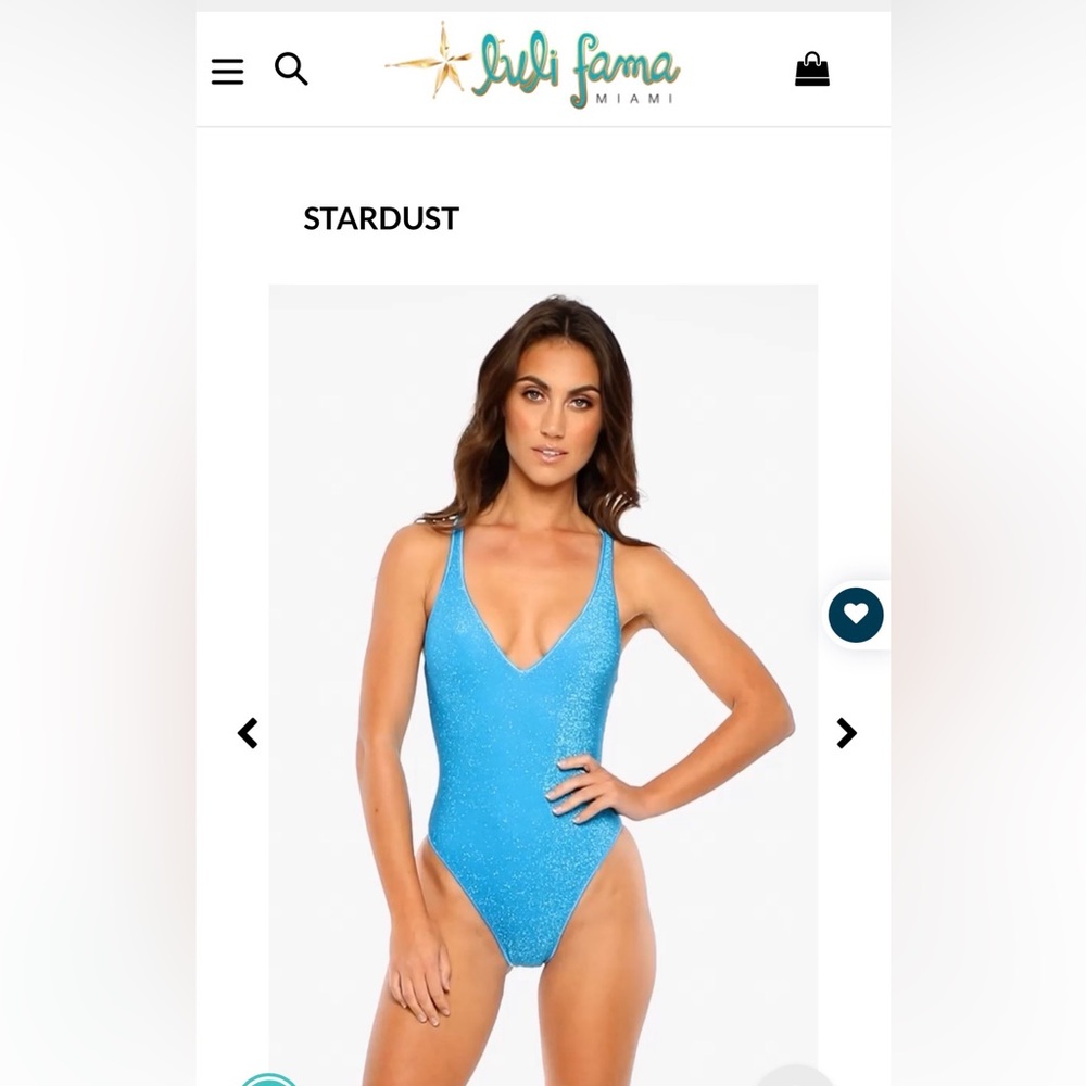 Luli Fama Sparkling Aqua One-Piece Swimsuit stardust blue 2